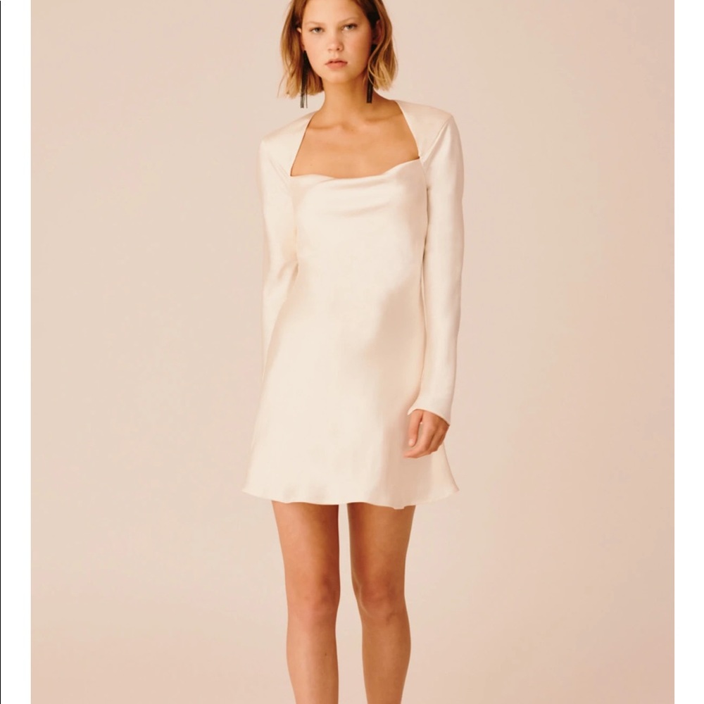 C/MEO Polarised Long Sleeve Dress in Chalk